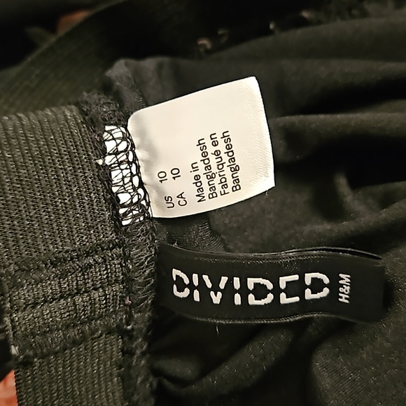 H & M Divided Black Maxi Skirt with Pink Roses - Picture 3 of 3